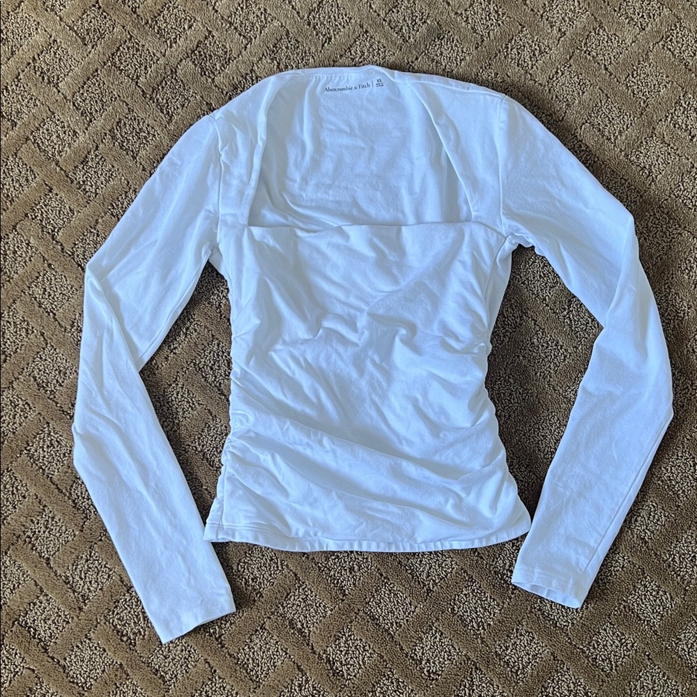 Abercrombie & Fitch Classic White Long Sleeve Top